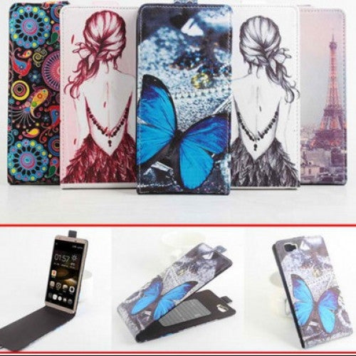 Leather Cover Flip Book Design Cartoon Painting Style